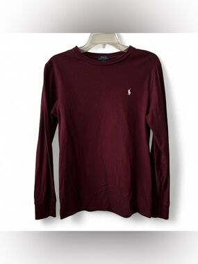 Polo by Ralph Lauren Burgundy Crewneck Long Sleeve Tee